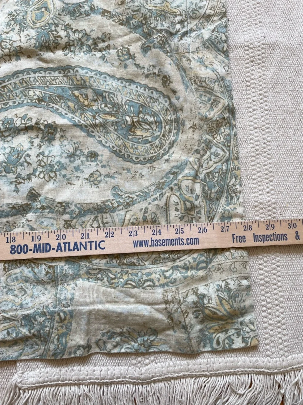 Pottery Barn Paisley Linen Cotton King Duvet And Euro Shams Blue Fresco